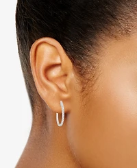 Forever Grown Diamonds Lab-Created Diamond Medium Hoop Earrings (1/2 ct. t.w.) in Sterling Silver