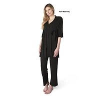 Everly Grey Maternity Analise During & After 3-Piece Maternity/Nursing Sleep Set