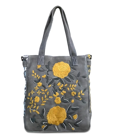 Old Trend Women's Flora Soul Hand-Embroidery Tote Bag