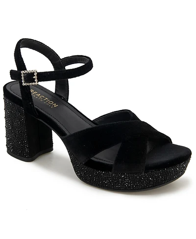 Kenneth Cole Reaction Women's Reeva Velvet Platform Dress Sandals