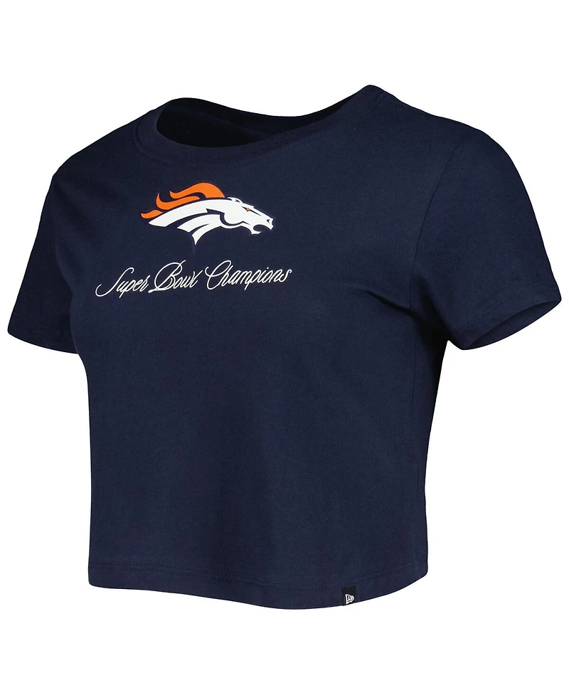 Women's New Era Navy Denver Broncos Historic Champs T-shirt