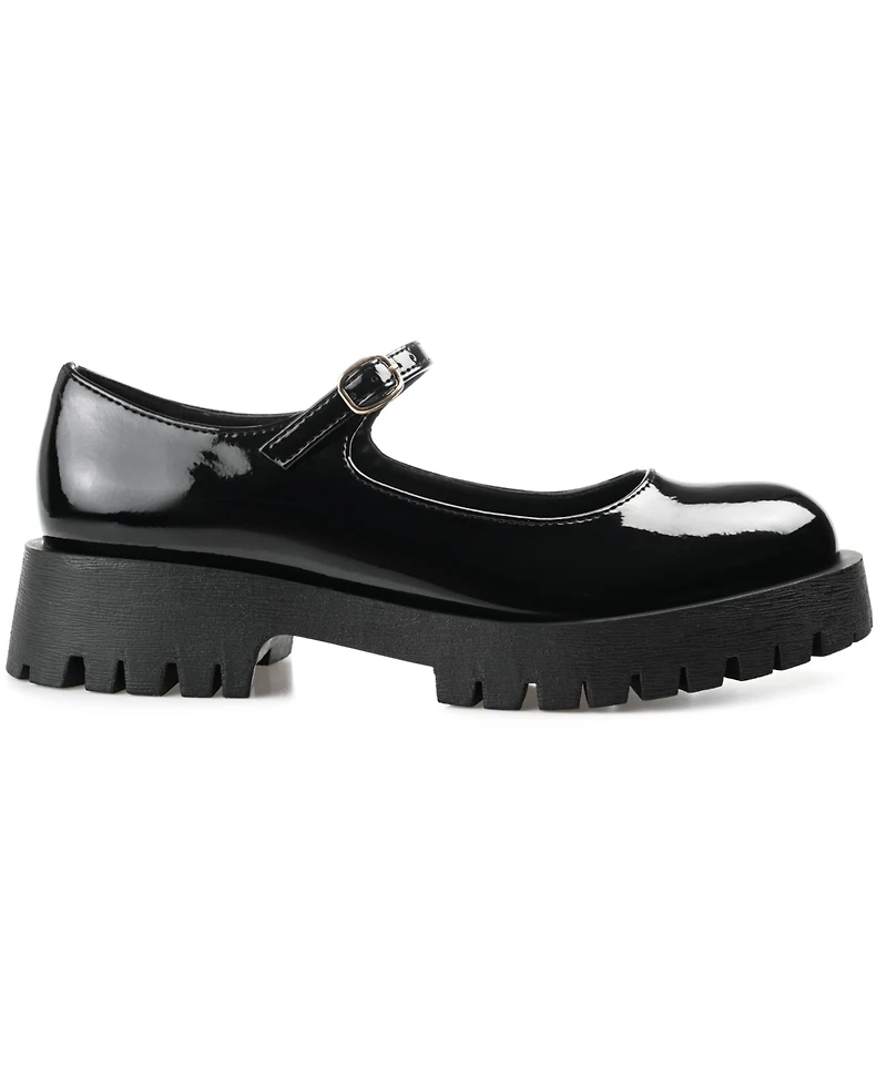 Journee Collection Women's Kamie Lug Sole Mary Jane Flats