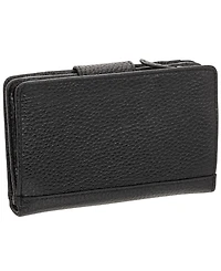 Mancini Women's Pebbled Collection Rfid Secure Clutch Wallet