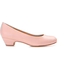Journee Collection Women's Saar Round Toe Kitten Heel Pumps
