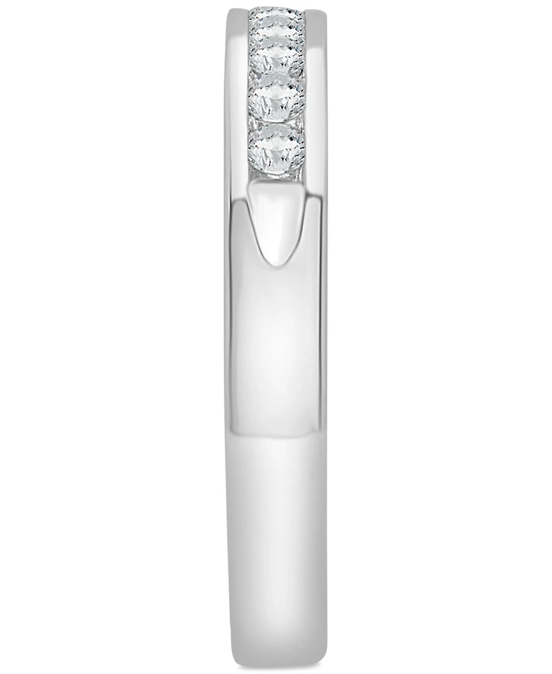 Diamond Channel-Set Wedding Band (1/4 ct. t.w.) Platinum