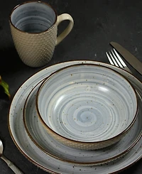 Elama Yeva Swirl 16 Pc. Dinnerware Set, Service for 4