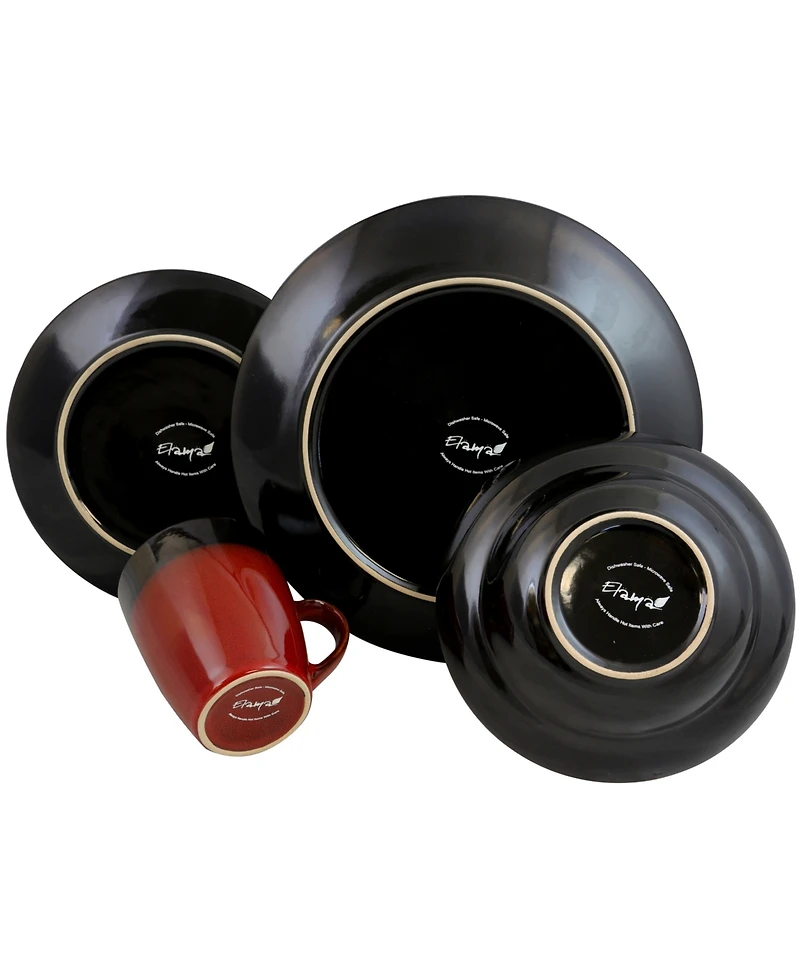 Elama Toro 16 Pc. Dinnerware Set, Service for 4