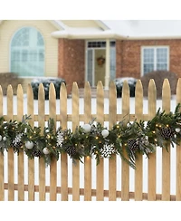 National Tree Company 9' Pre-Lit Alpine Collection Decorated Garland
