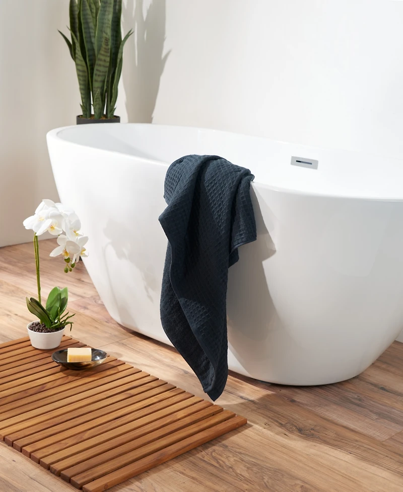 Uchino Waffle Twist 100% Cotton Bath Towel, 30" x 60"