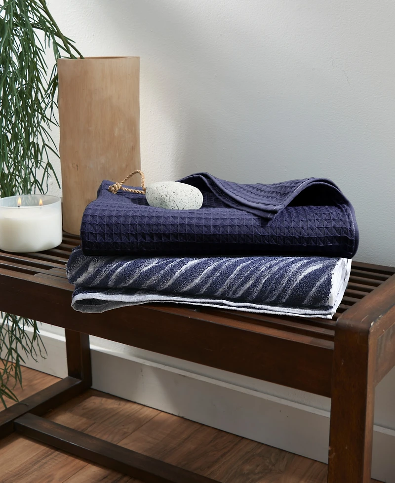 Uchino Waffle Twist 100% Cotton Washcloth, 13" x