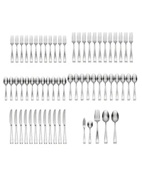 Oneida Satin Moda 65 Piece Flatware Set, Service For 12