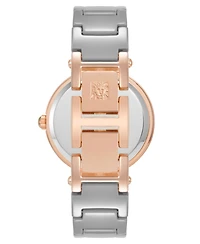Anne Klein Women's Three-Hand Quartz Taupe Ceramic Link Bracelet Watch, 33mm
