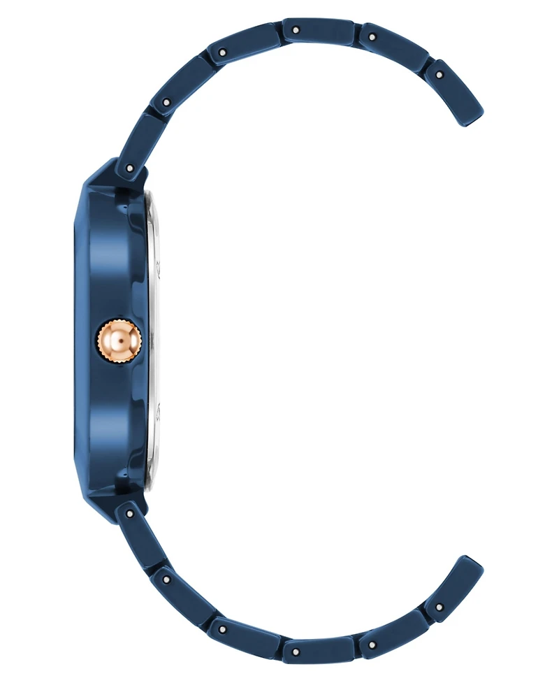 Anne Klein Women's Three-Hand Quartz Navy Ceramic Bracelet Watch, 24.5mm