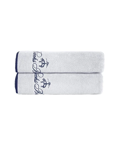Brooks Brothers Contrast Frame 2 Piece Turkish Cotton Bath Towel Set