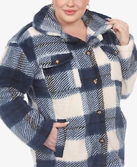 White Mark Plus Plaid Shacket Jacket