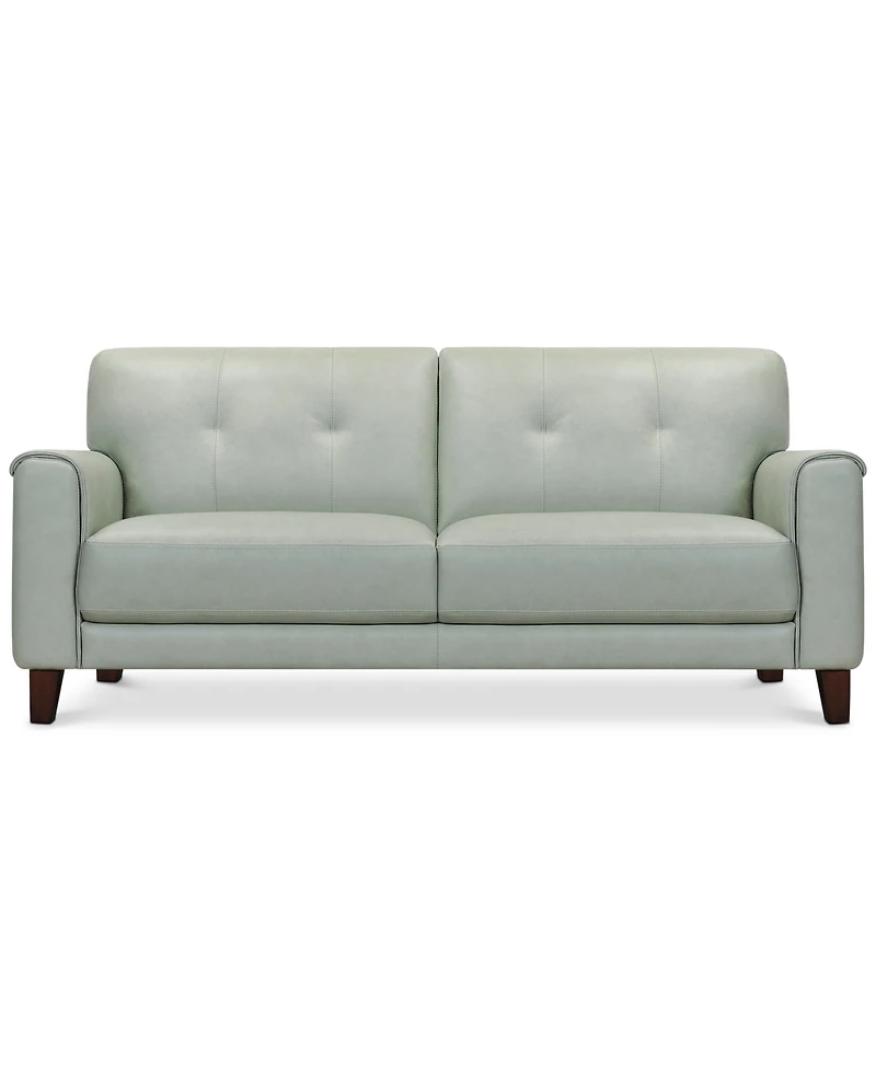 Closeout! Ashlinn 81" Tufted Pastel Leather Sofa, Created for Macy's
