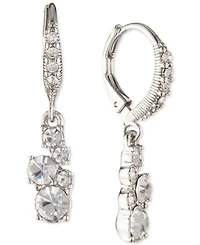 Givenchy Silver-Tone 2-Pc. Set Stone Scatter Cluster Cuff Bangle Bracelet & Matching Drop Earrings