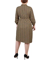 Ny Collection Plus Printed Shirt Dress
