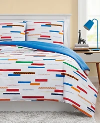 Crayola Serpentine Stripe 3 Piece Comforter Set, Full/Queen