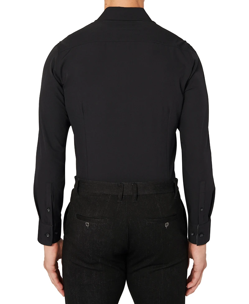 ConStruct Men's Slim-Fit Solid Performance Stretch Cooling Comfort Dress Shirt