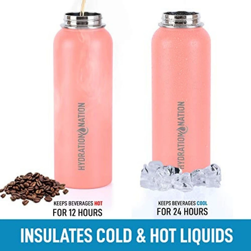 Hydration Nation Thermo Stainless Steel Vacuum Insulated Water Bottle