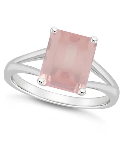 Macy's Women's Rose Quartz (3-1/6 ct.t.w.) Ring Sterling Silver