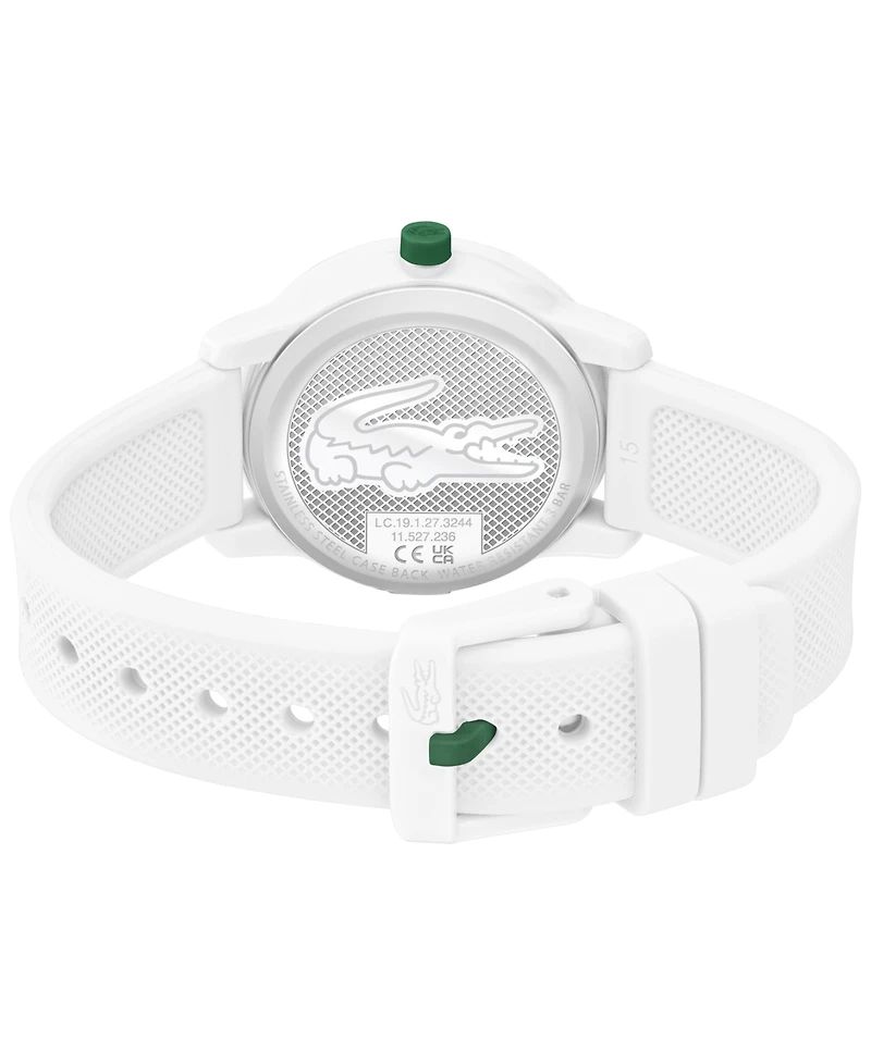Lacoste Kids L.12.12 White Silicone Strap Watch 32mm