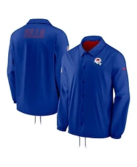 Men's Nike Royal Buffalo Bills Sideline Coaches Performance Full-Snap Jacket