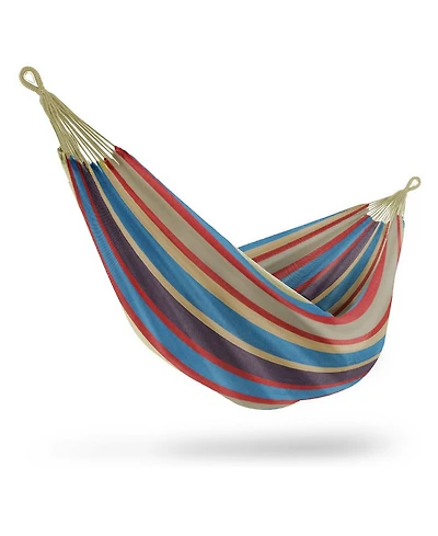 Sorbus Brazilian Double Hammock - Extra-Long Two Person Portable Hammock Bed for Indoor or Outdoor Spaces - Hanging Rope, Carrying Pouch Included