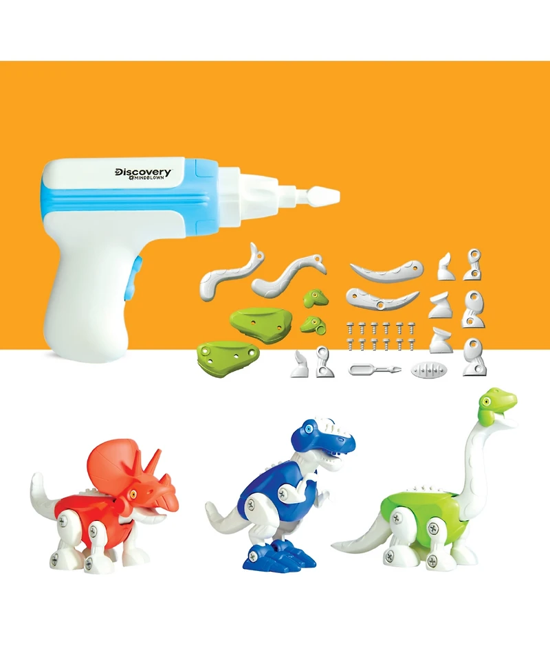 Discovery #Mindblown Dinosaur Construction Action Model Build Set
