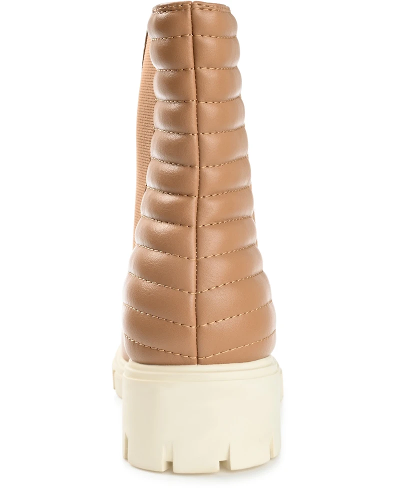 Journee Collection Women's Tatiana Pull On Stretch Gore Lug Sole Booties