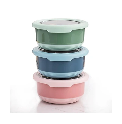 Lille Home 7.5 Oz Leakproof Dressing Containers for Condiments, Dips, Set of 3