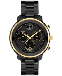 Movado Women's Bold Verso Swiss Quartz Black Ceramic Bracelet Watch 39mm