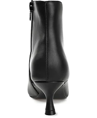 Journee Collection Women's Kelssa Square Toe Kitten Heel Dress Booties