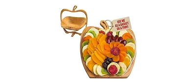 Bonnie & Pop Dried Fruit Apple Tray, Trivet, and Fruit Basket