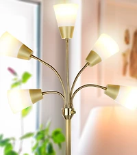 Medusa Modern 78" Led 5-Light Floor Lamp with Interchangeable Shades