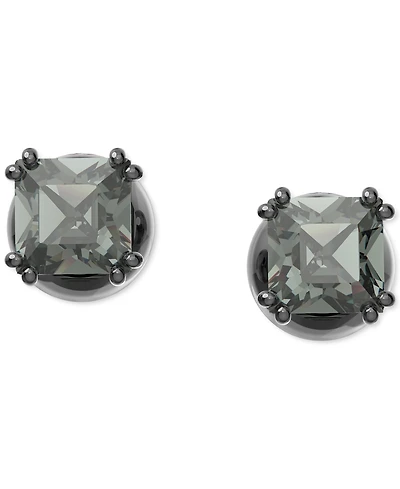 Swarovski Black-Tone Millenia Crystal Stud Earrings