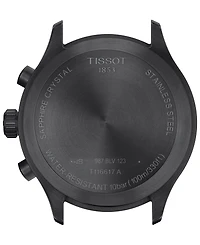 Tissot Men's Swiss Chronograph Xl Beige Leather Strap Watch 45mm