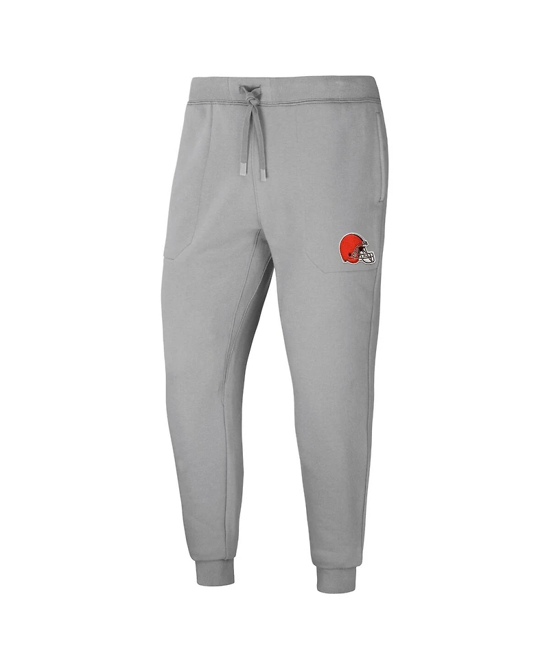 Men's Nfl x Darius Rucker Collection by Fanatics Gray Cleveland Browns Fleece Jogger Pants