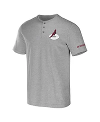 Men's Nfl x Darius Rucker Collection by Fanatics Heather Gray Arizona Cardinals Henley T-shirt