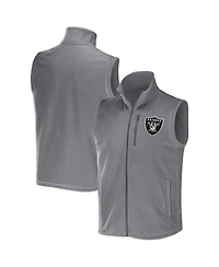 Men's Nfl x Darius Rucker Collection by Fanatics Gray Las Vegas Raiders Polar Fleece Full-Zip Vest