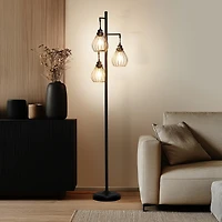 Teardrop 68" Led Floor Lamp with 3 Metal Shades