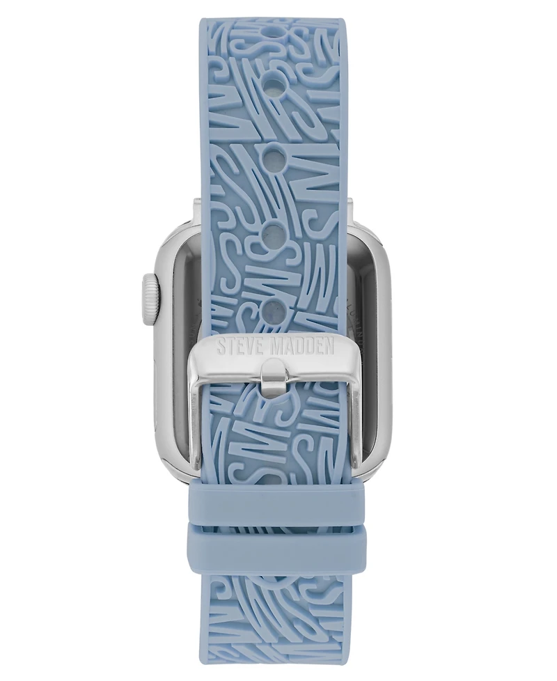 Steve Madden Women's Light Silicone Debossed Swirl Logo Band designed for Apple Watch 42mm (Series 10) & 38/40/41mm