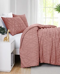 Southshore Fine Linens Stella Clipped Jacquard 3-Pc. Comforter Set