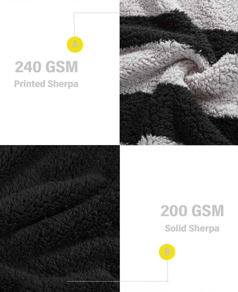 Nautica Lawndale Sherpa Reversible Throw, 60" x 50"