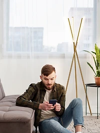 Stix 60" Dimmable Led Modern Tripod Floor Lamp