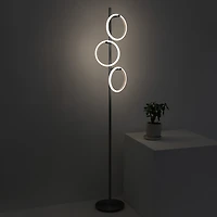 Saturn 66" Led Tree Floor Lamp with 3 Removeable Light Rings
