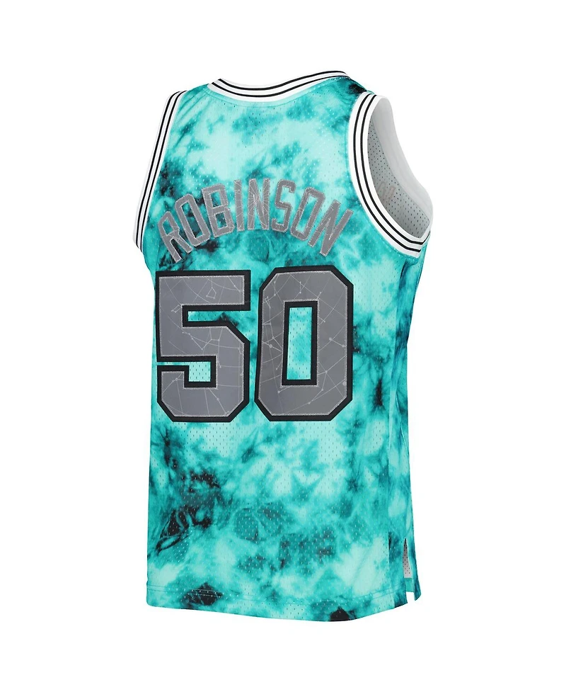 Men's Mitchell & Ness David Robinson Teal San Antonio Spurs 1998-99 Galaxy Swingman Jersey