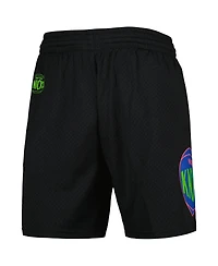 Men's Mitchell & Ness Black New York Knicks Hardwood Classics Color Bomb Energy Shorts