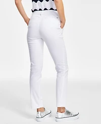 Tommy Hilfiger Women's Th Flex Hampton Cuffed Chino Straight-Leg Pants, Created for Macy's